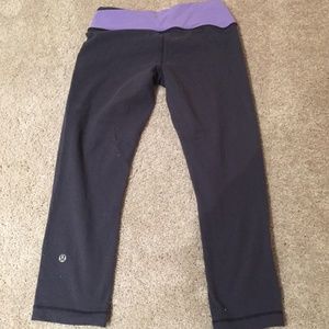 Gray Lululemon Athletica Cropped Leggings